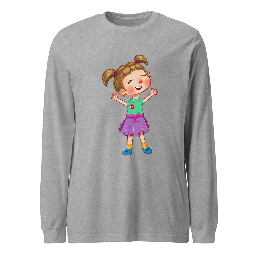 Ela Character Unisex Long Sleeve T-Shirt, Roots & Talks - Athletic Heather