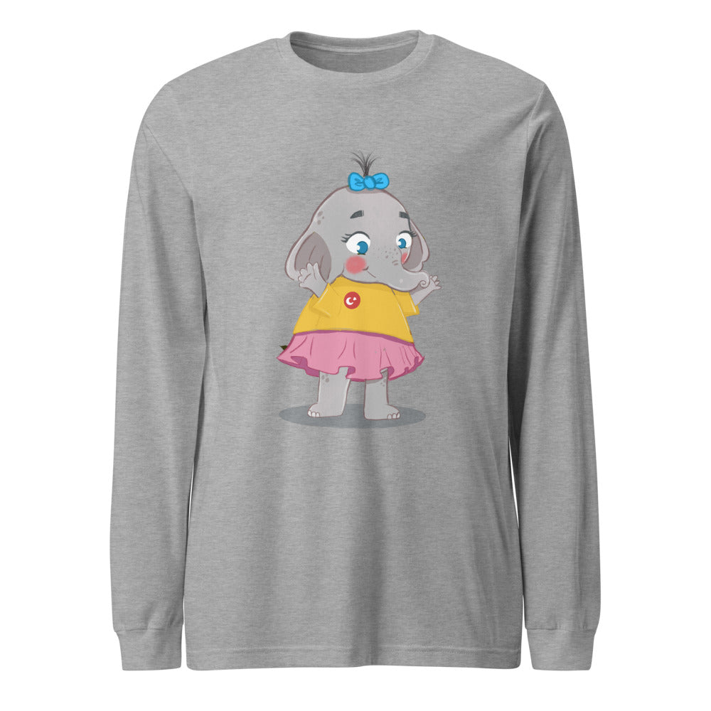 Filiz Elephant Unisex Long Sleeve T-Shirt, Roots & Talks - Athletic Heather