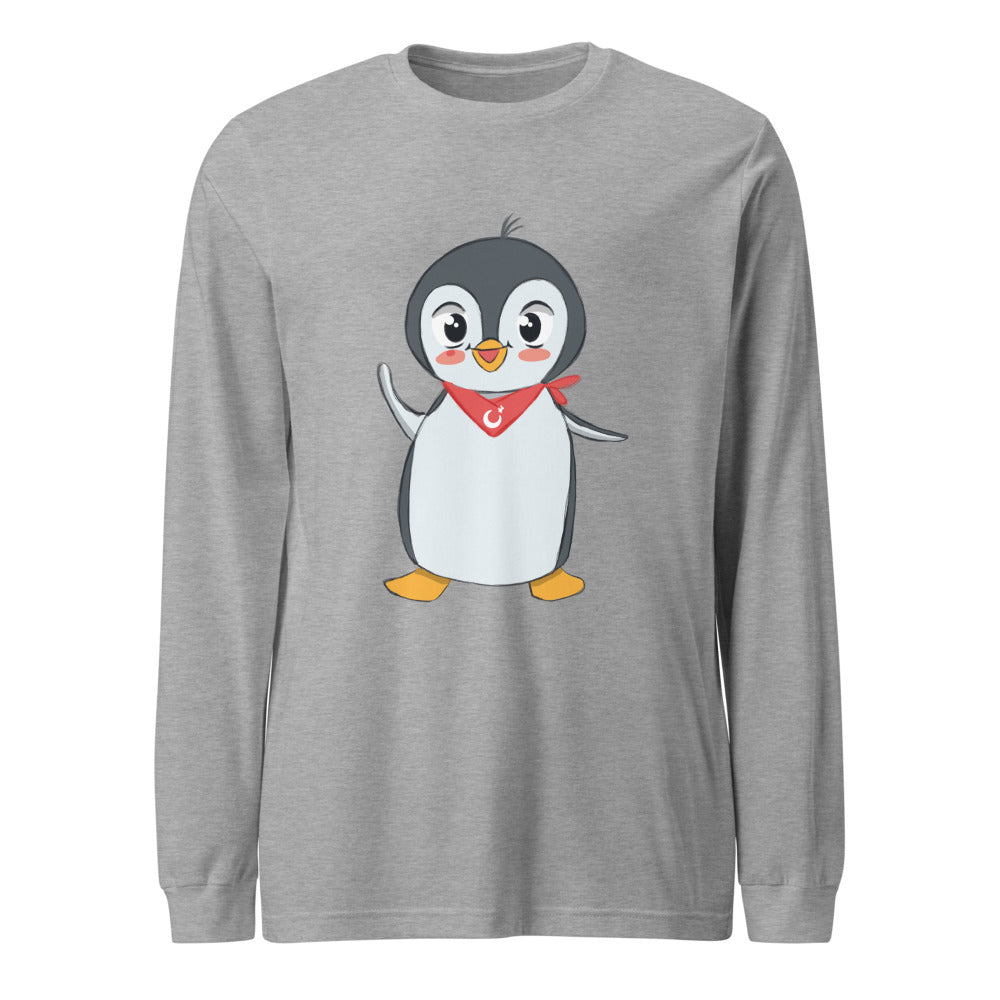 Pingucan Penguin Unisex Long Sleeve T-Shirt, Roots & Talks - Athletic Heather