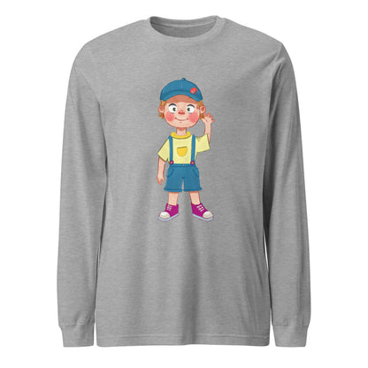 Giray Character Unisex Long Sleeve T-Shirt, Roots & Talks - Athletic Heather