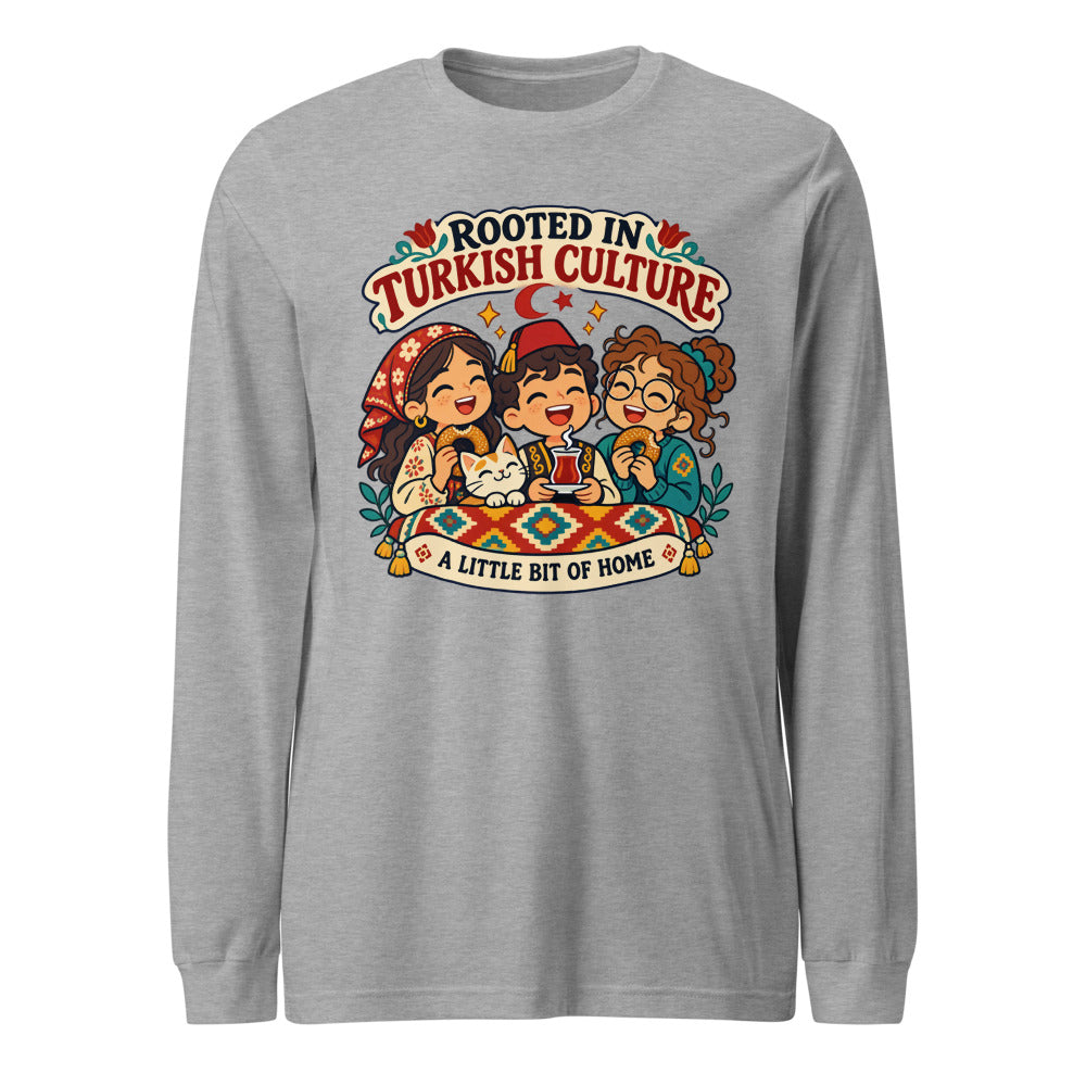 Rooted in Turkish Culture Unisex Long Sleeve T-Shirt, Roots & Talks - Athletic Heather