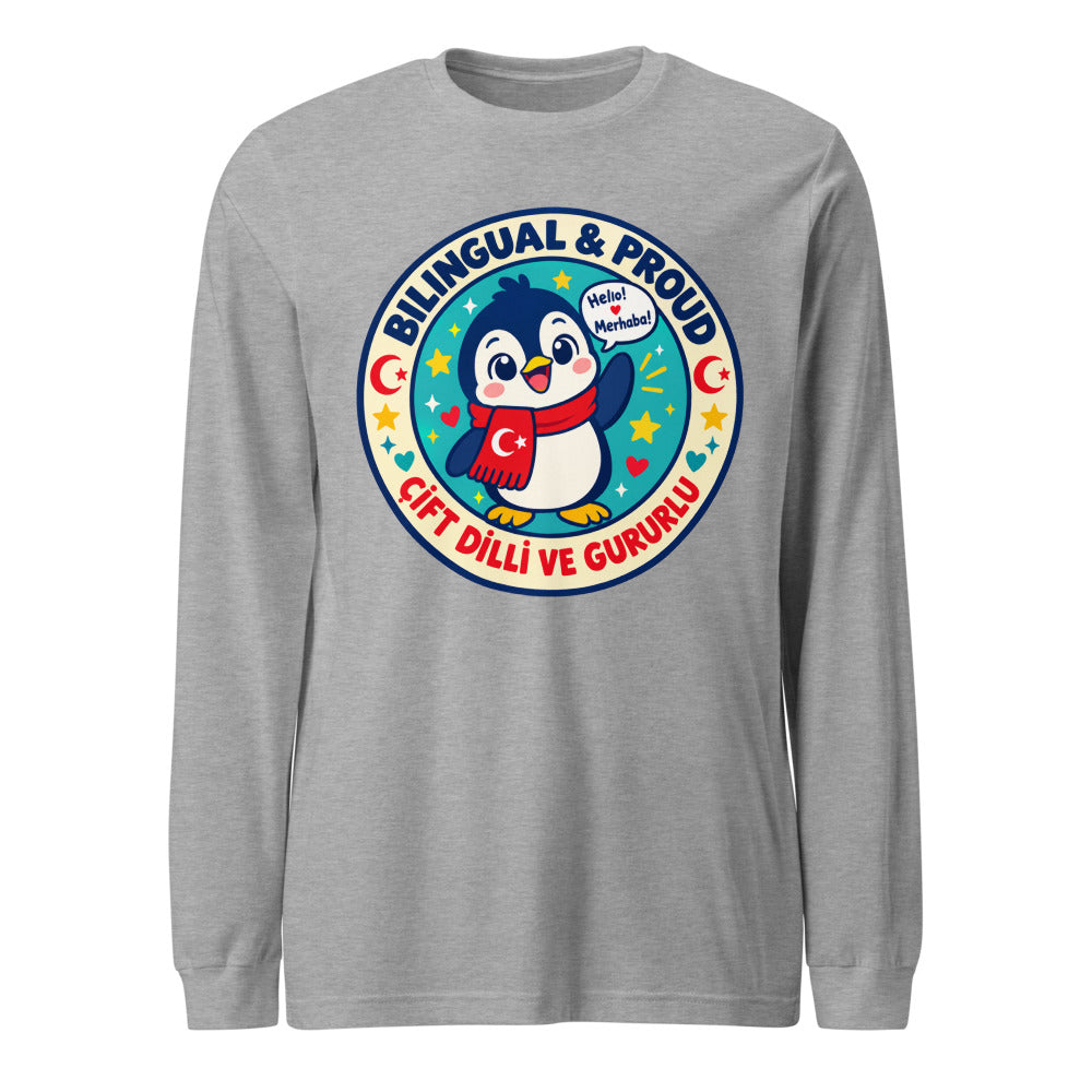 Bilingual & Proud Unisex Long Sleeve T-Shirt, Roots & Talks - Athletic Heather