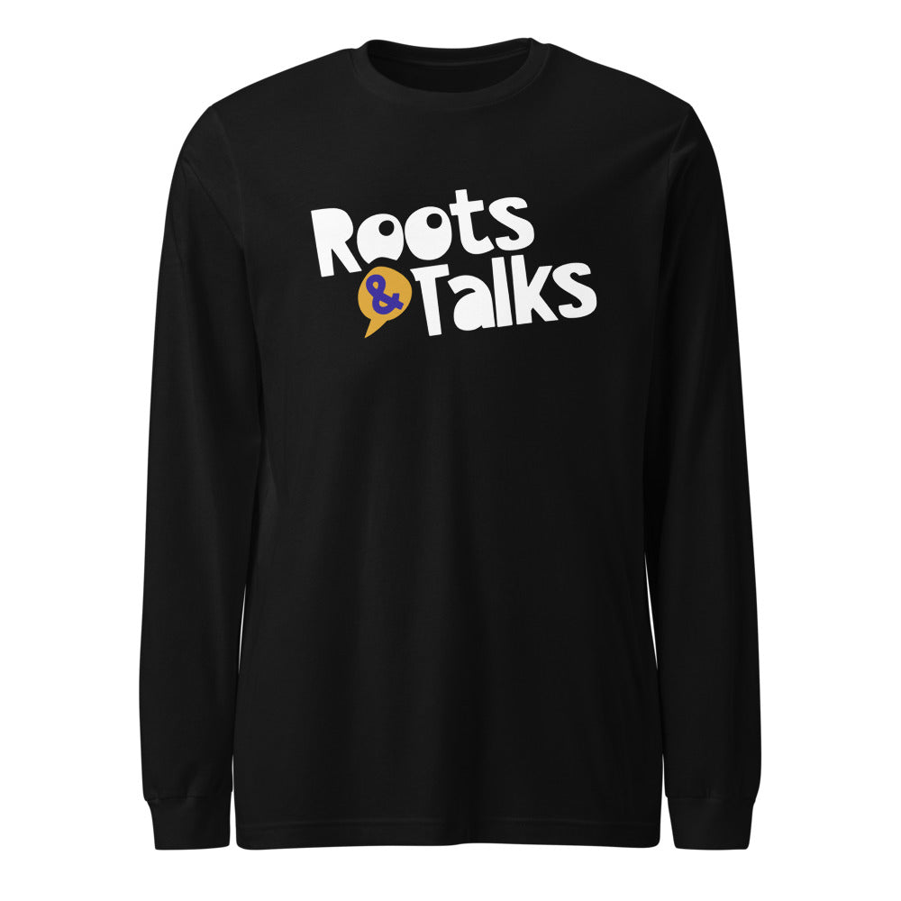 Roots & Talks Logo Unisex Long Sleeve T-Shirt - Black