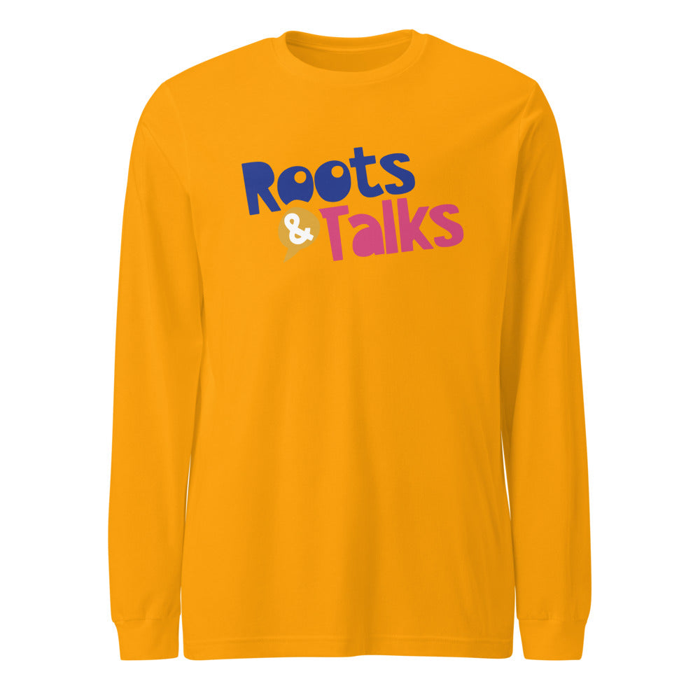 Roots & Talks Logo Unisex Long Sleeve T-Shirt - Gold