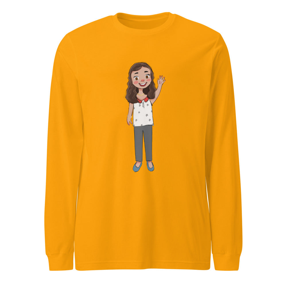 Defne Character Unisex Long Sleeve T-Shirt, Roots & Talks - Gold