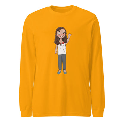 Defne Character Unisex Long Sleeve T-Shirt, Roots & Talks - Gold
