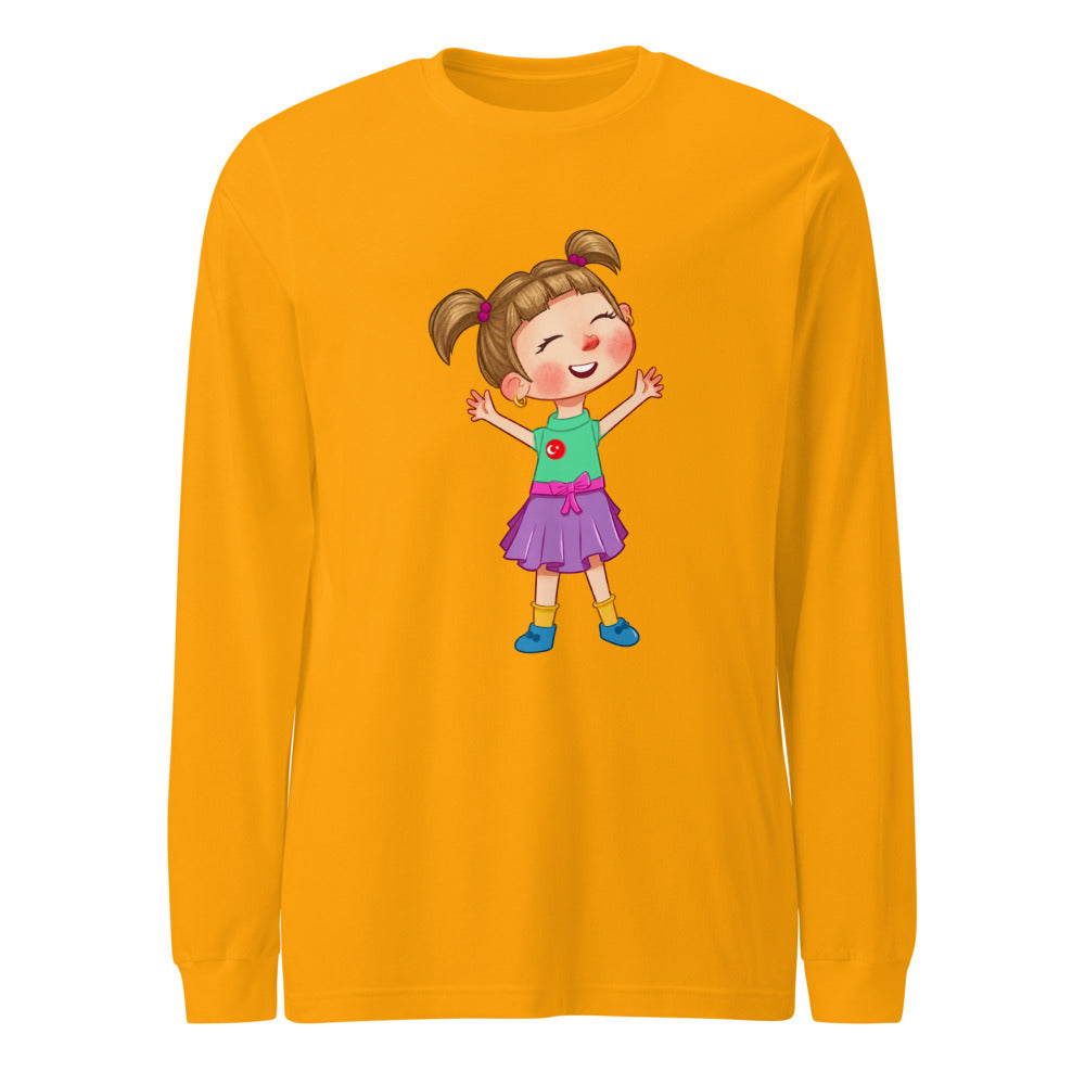 Ela Character Unisex Long Sleeve T-Shirt, Roots & Talks - Gold