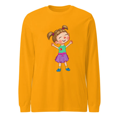 Ela Character Unisex Long Sleeve T-Shirt, Roots & Talks - Gold