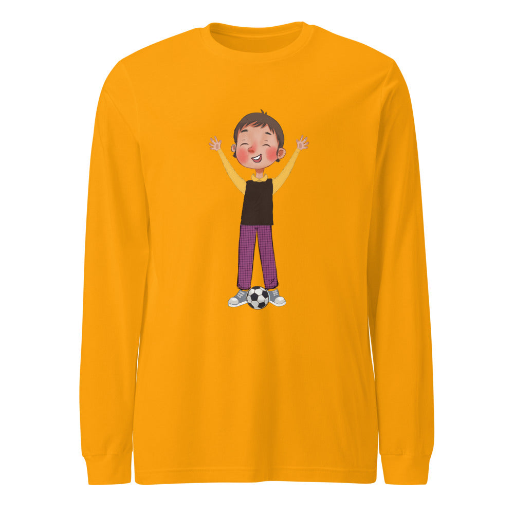 Gazi Character Unisex Long Sleeve T-Shirt, Roots & Talks - Gold