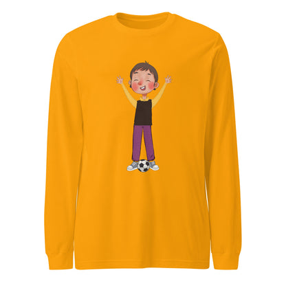 Gazi Character Unisex Long Sleeve T-Shirt, Roots & Talks - Gold
