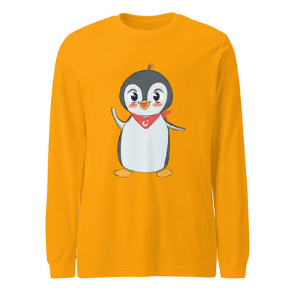Pingucan Penguin Unisex Long Sleeve T-Shirt, Roots & Talks - Gold
