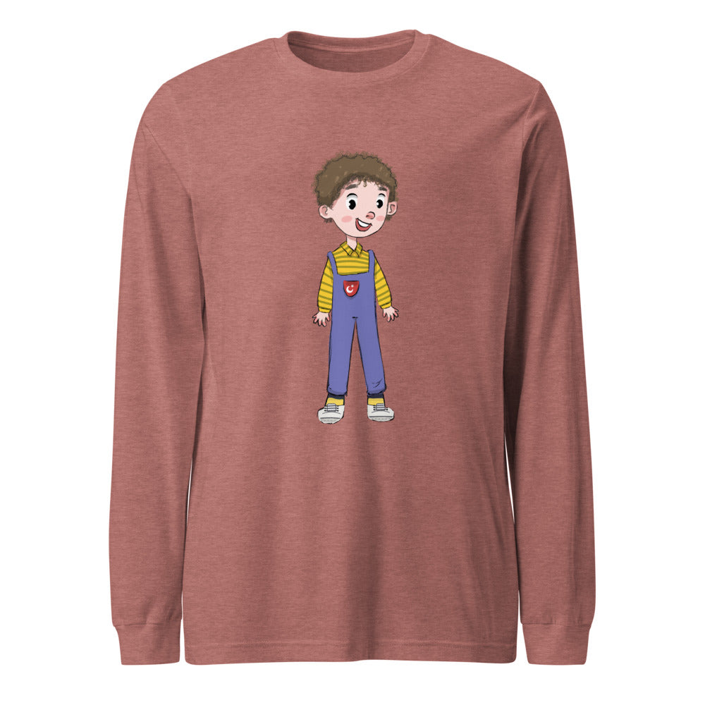Ahmet Character Unisex Long Sleeve T-Shirt, Roots & Talks - Heather Mauve