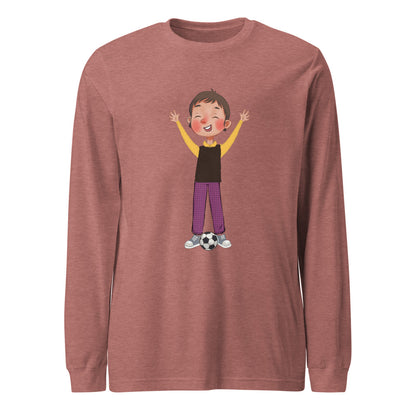 Gazi Character Unisex Long Sleeve T-Shirt, Roots & Talks - Heather Mauve
