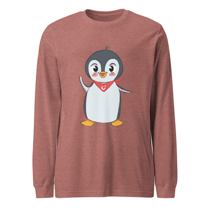 Pingucan Penguin Unisex Long Sleeve T-Shirt, Roots & Talks - Heather Mauve