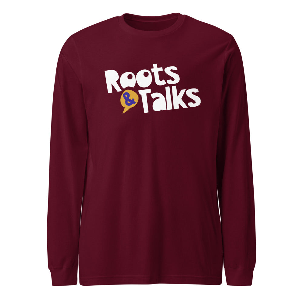 Roots & Talks Logo Unisex Long Sleeve T-Shirt - Maroon
