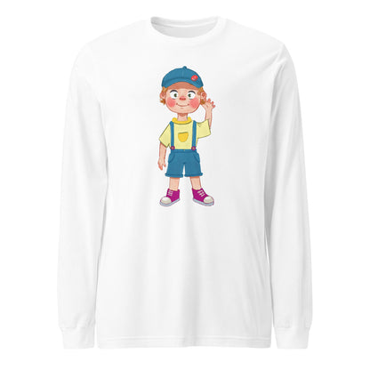 Giray Character Unisex Long Sleeve T-Shirt, Roots & Talks - White