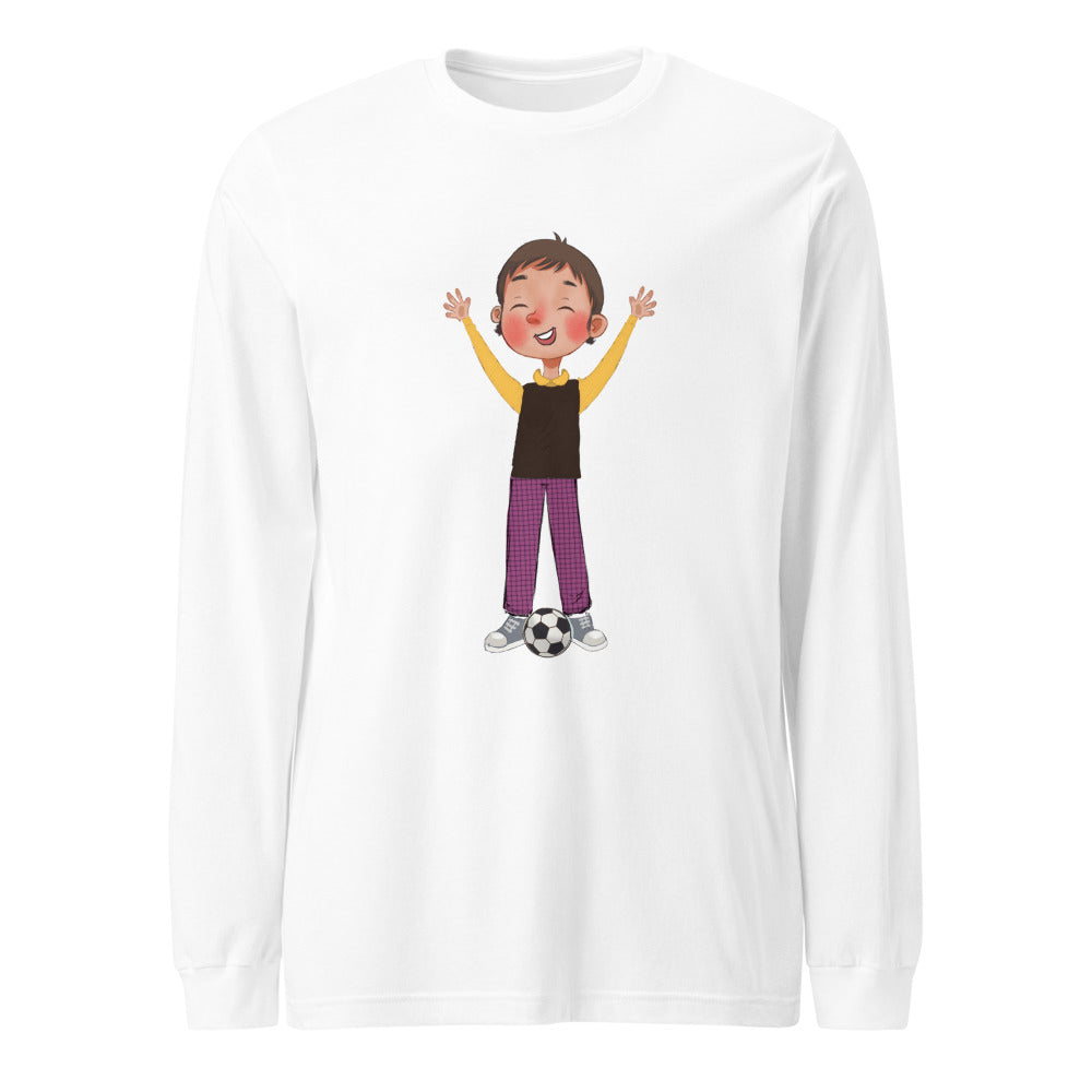 Gazi Character Unisex Long Sleeve T-Shirt, Roots & Talks - White