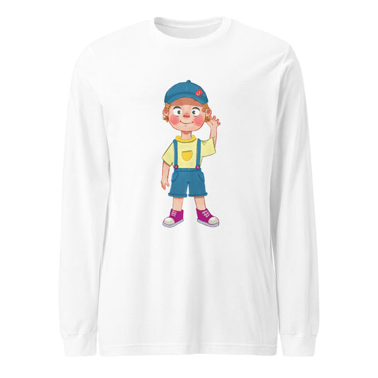 Giray Character Unisex Long Sleeve T-Shirt, Roots & Talks - White