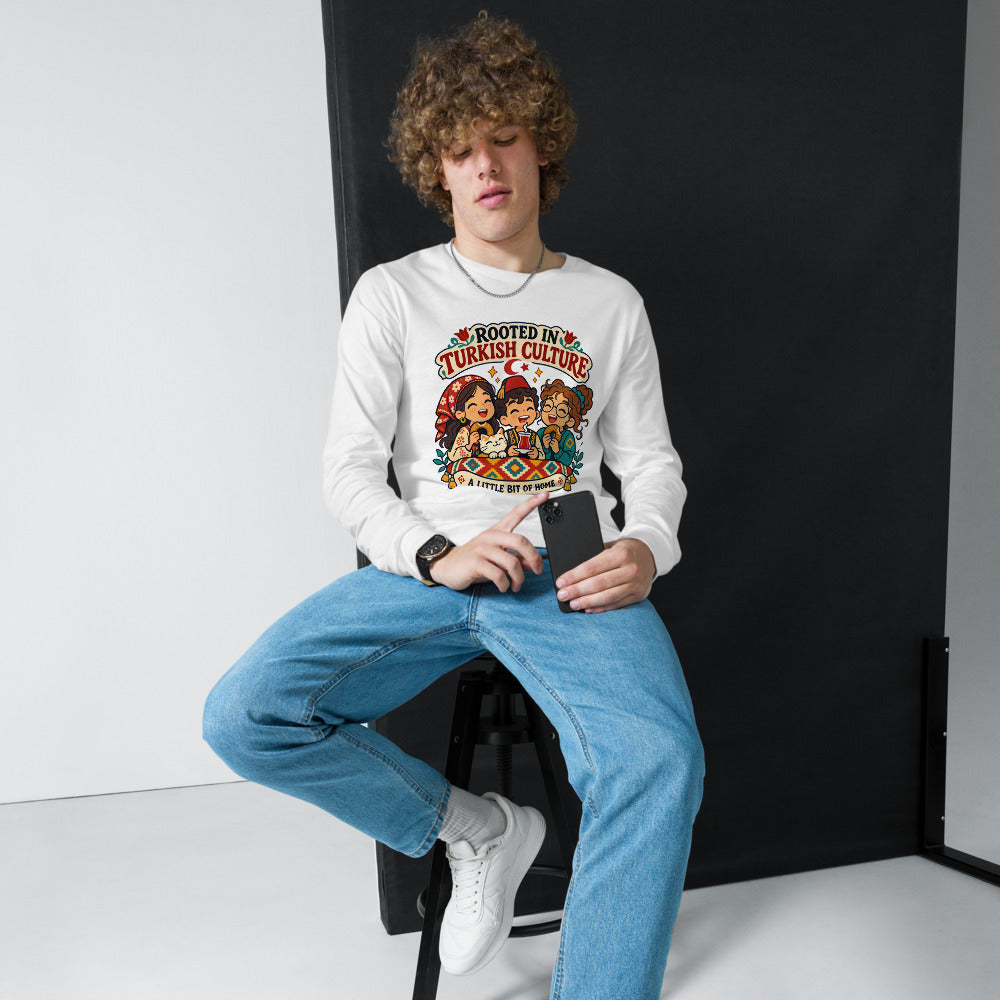 Rooted in Turkish Culture Unisex Long Sleeve T-Shirt, Roots & Talks - lifestyle photo 1