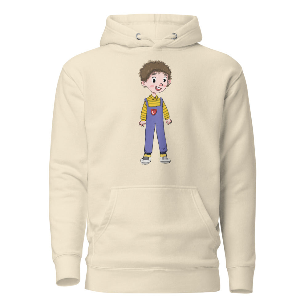 Ahmet Character Unisex Premium Pullover Hoodie, Roots & Talks - Bone