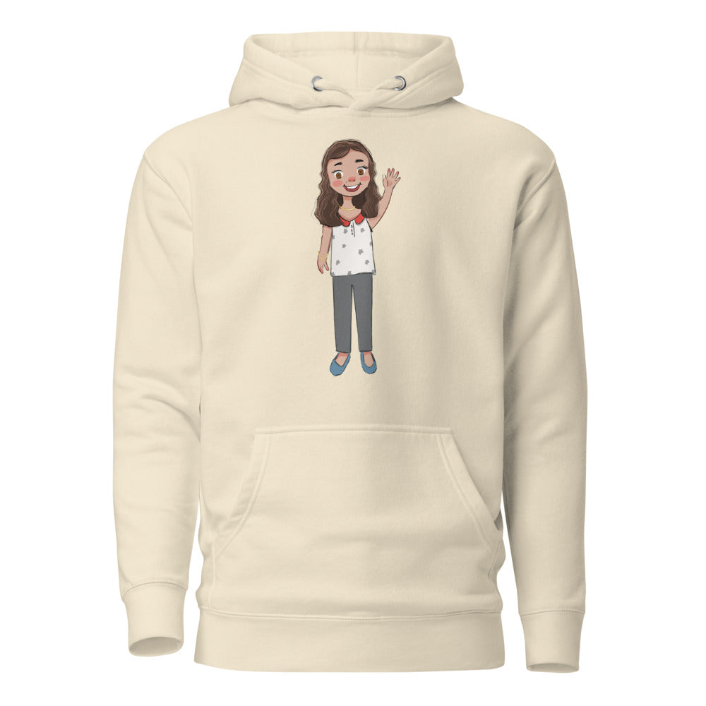 Defne Character Unisex Premium Pullover Hoodie, Roots & Talks - Bone