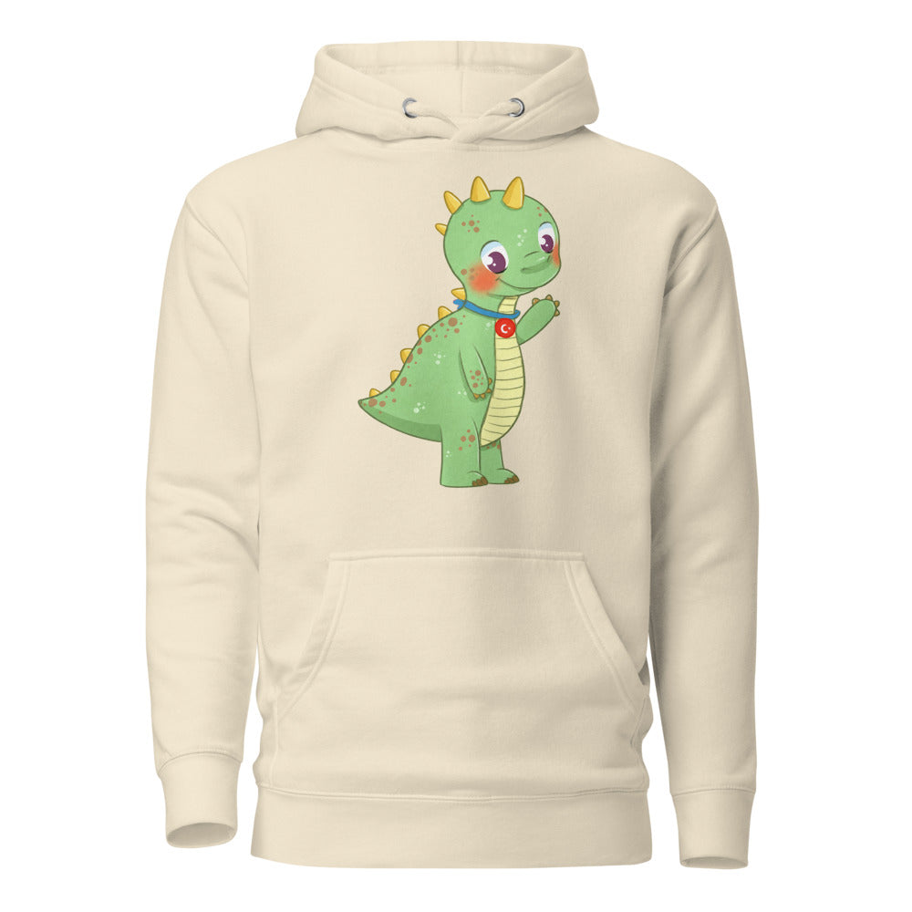 Dino Dinosaur Unisex Premium Pullover Hoodie, Roots & Talks - Bone