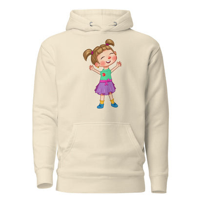 Ela Character Unisex Premium Pullover Hoodie, Roots & Talks - Bone