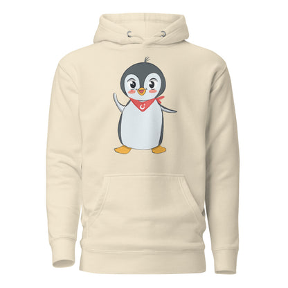 Pingucan Penguin Unisex Premium Pullover Hoodie, Roots & Talks - Bone