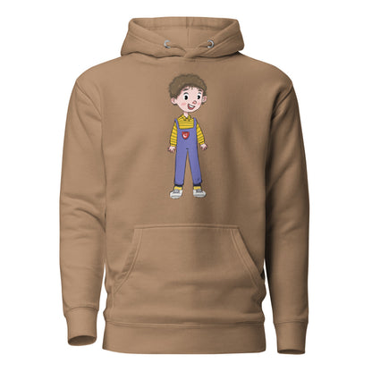 Ahmet Character Unisex Premium Pullover Hoodie, Roots & Talks - Latte