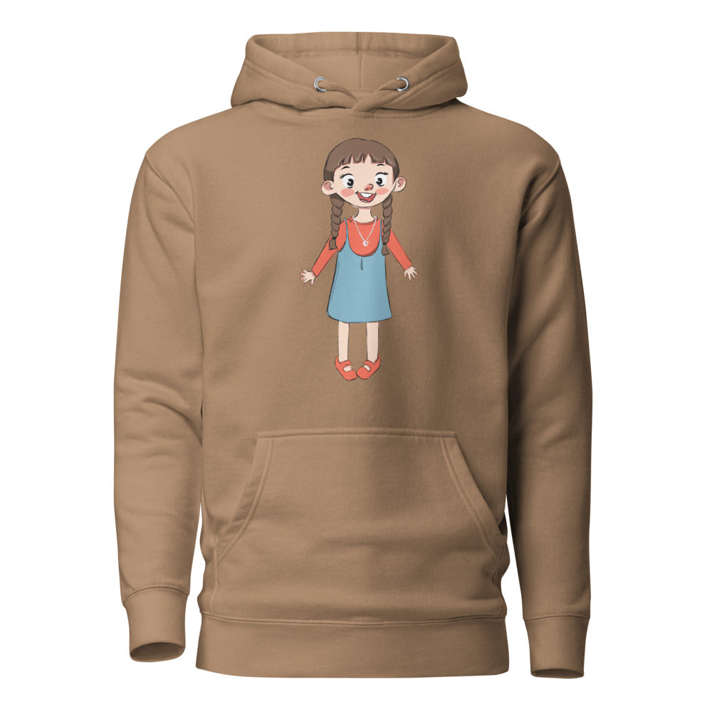 Eylül Character Unisex Premium Pullover Hoodie, Roots & Talks - Latte