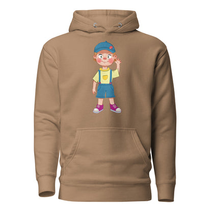 Giray Character Unisex Premium Pullover Hoodie, Roots & Talks - Latte