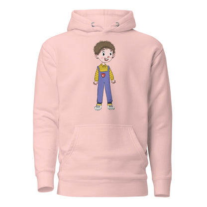 Ahmet Character Unisex Premium Pullover Hoodie, Roots & Talks - Light Pink