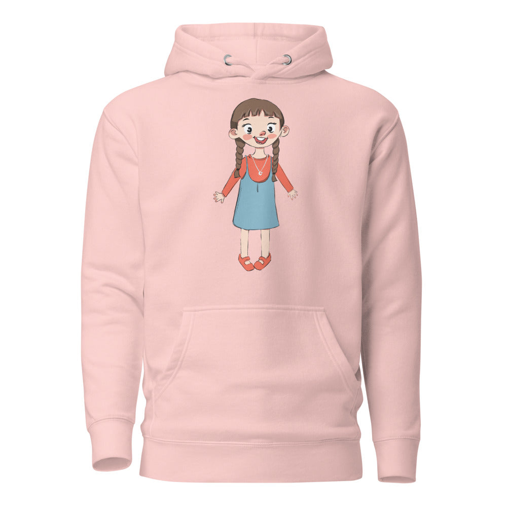 Eylül Character Unisex Premium Pullover Hoodie, Roots & Talks - Light Pink