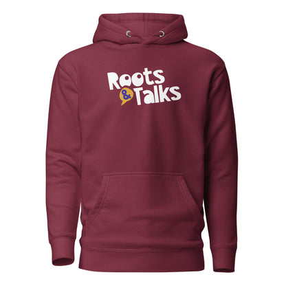 Roots & Talks Logo Unisex Premium Pullover Hoodie - Maroon