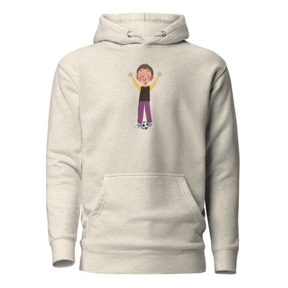 Gazi Character Unisex Premium Pullover Hoodie, Roots & Talks - Oatmeal Heather