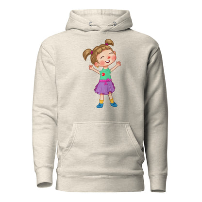 Ela Character Unisex Premium Pullover Hoodie, Roots & Talks - Oatmeal Heather