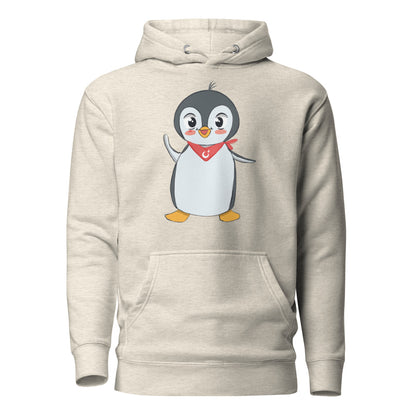 Pingucan Penguin Unisex Premium Pullover Hoodie, Roots & Talks - Oatmeal Heather