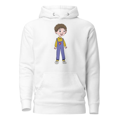 Ahmet Character Unisex Premium Pullover Hoodie, Roots & Talks - White