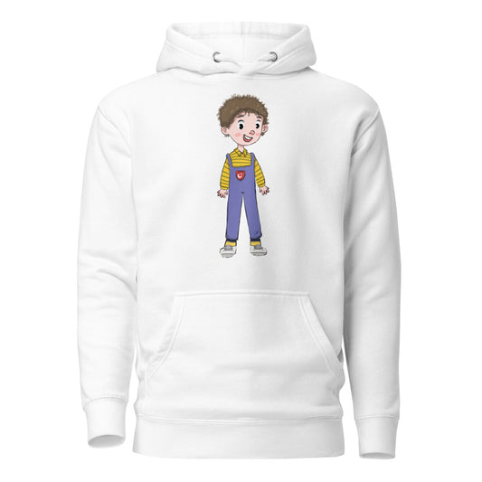 Ahmet Character Unisex Premium Pullover Hoodie, Roots & Talks - White