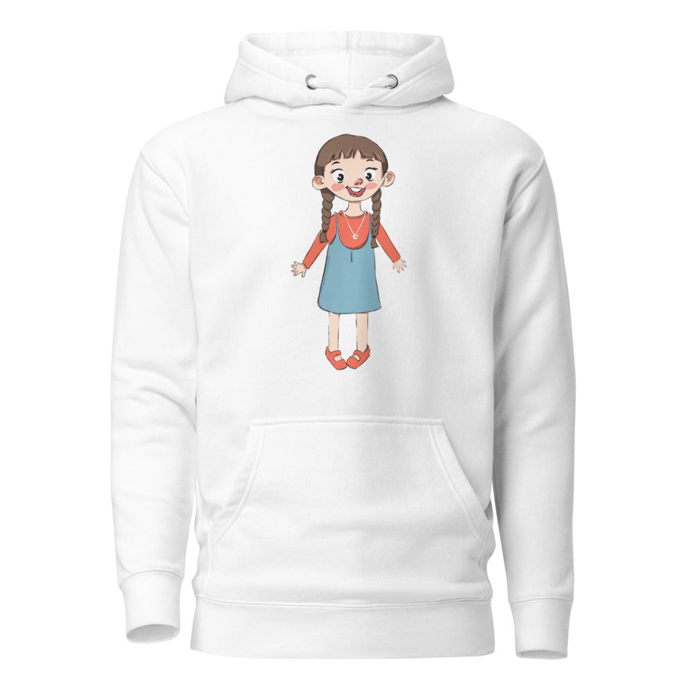 Eylül Character Unisex Premium Pullover Hoodie, Roots & Talks - White