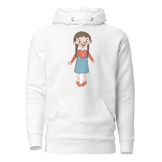 Eylül Character Unisex Premium Pullover Hoodie, Roots & Talks - White