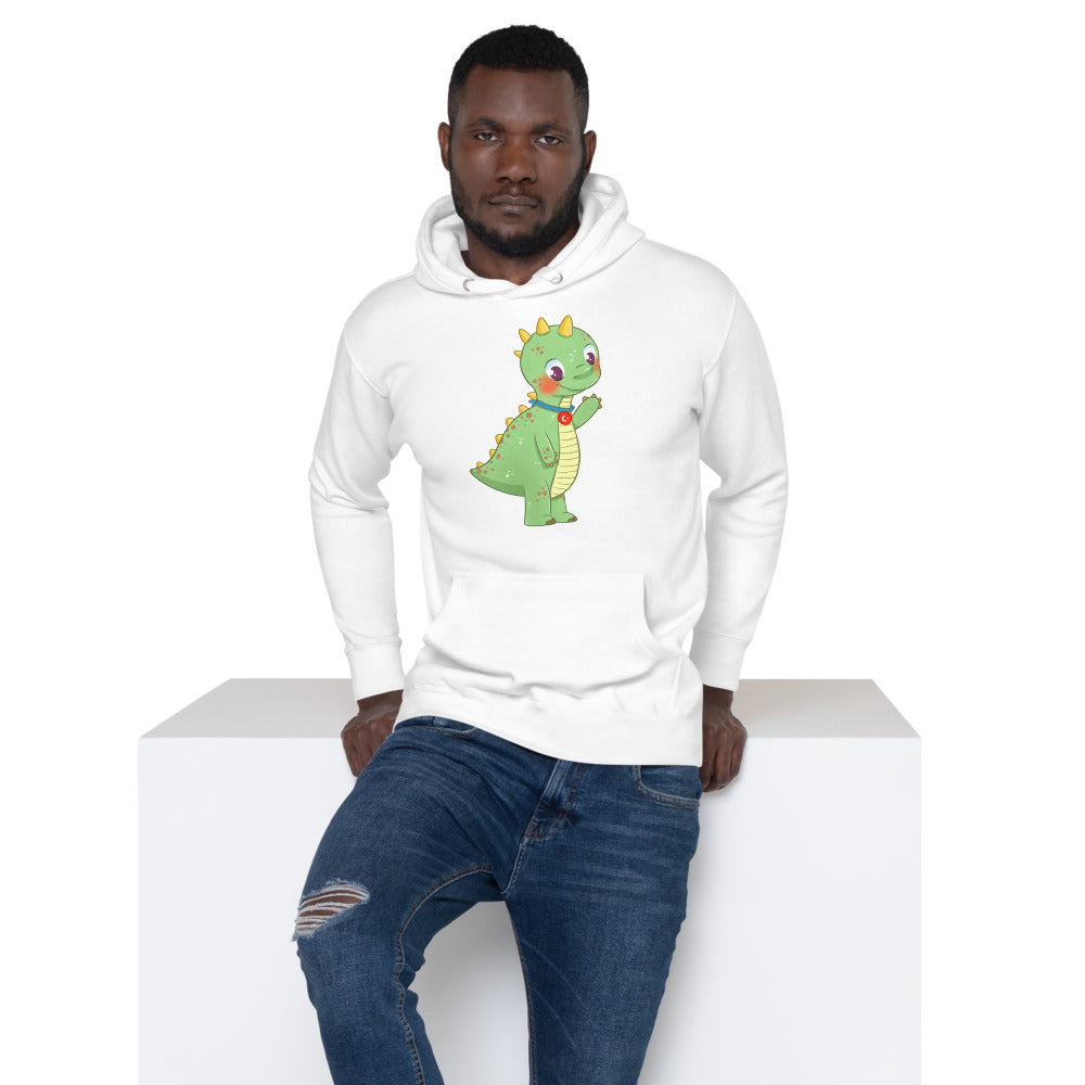 Dino Dinosaur Unisex Premium Pullover Hoodie, Roots & Talks - lifestyle photo 1