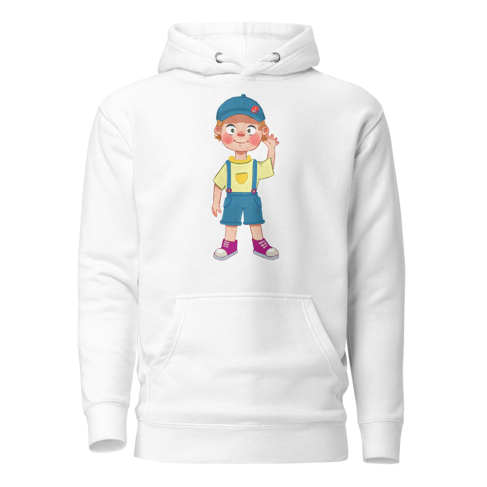 Giray Character Unisex Premium Pullover Hoodie, Roots & Talks - White