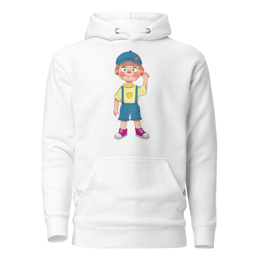 Giray Character Unisex Premium Pullover Hoodie, Roots & Talks - White