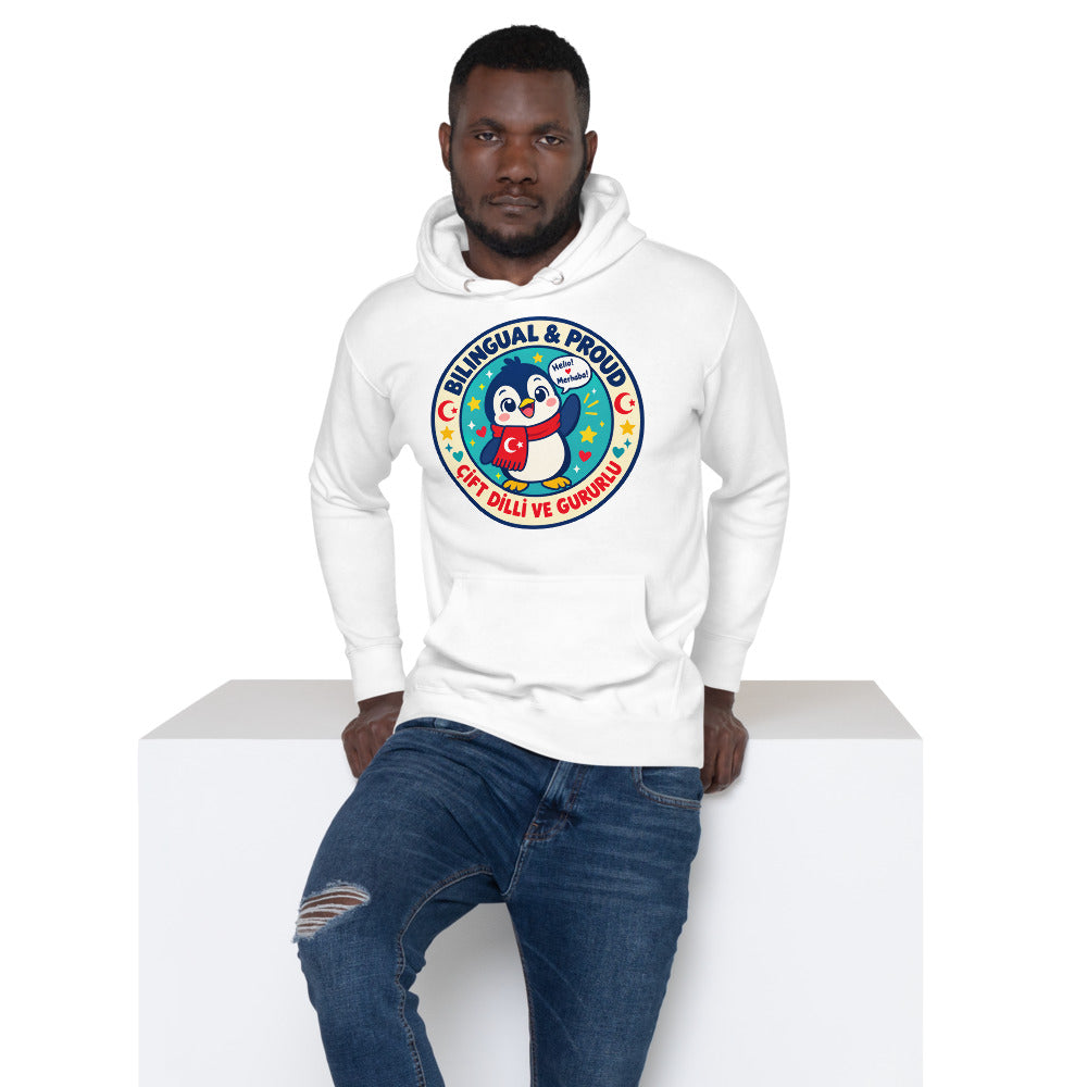 Bilingual & Proud Unisex Premium Pullover Hoodie, Roots & Talks - lifestyle photo 1