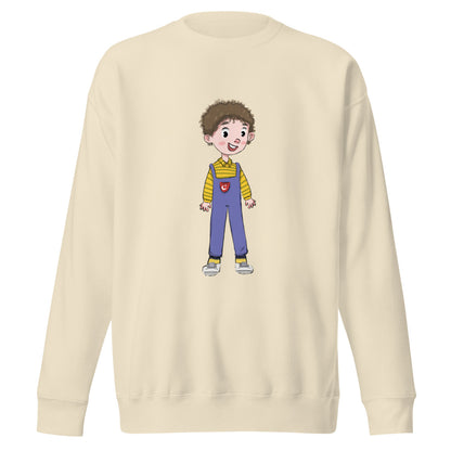 Ahmet Character Unisex Premium Crewneck Sweatshirt, Roots & Talks - Bone