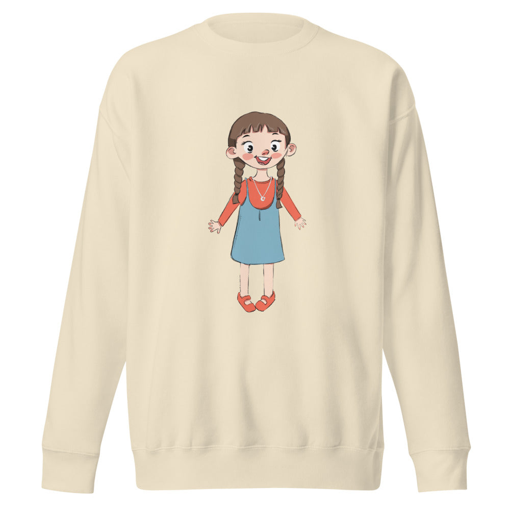 Eylül Character Unisex Premium Crewneck Sweatshirt, Roots & Talks - Bone