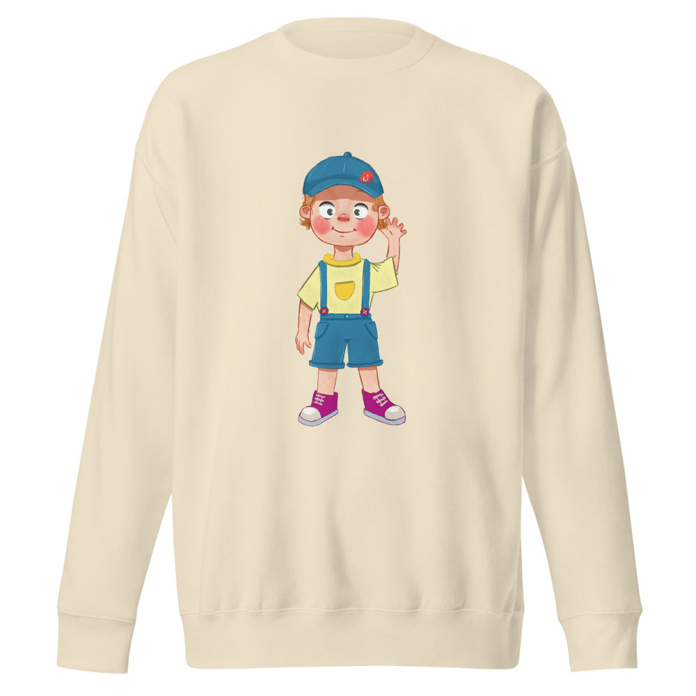 Giray Character Unisex Premium Crewneck Sweatshirt, Roots & Talks - Bone
