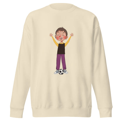 Gazi Character Unisex Premium Crewneck Sweatshirt, Roots & Talks - Bone