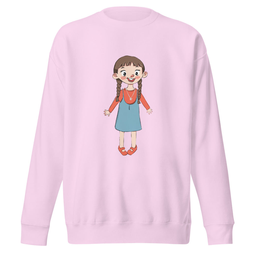 Eylül Character Unisex Premium Crewneck Sweatshirt, Roots & Talks - Lavender
